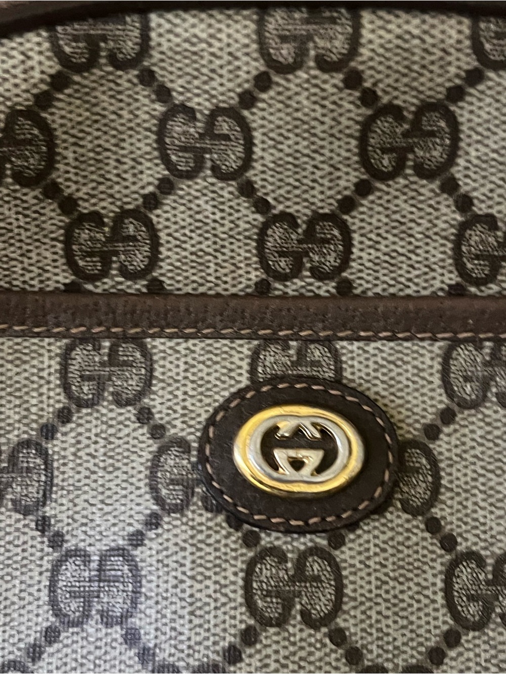 Gucci Brown GG Canvas Crossbody Bag VINTAGE - Picture 2 of 15